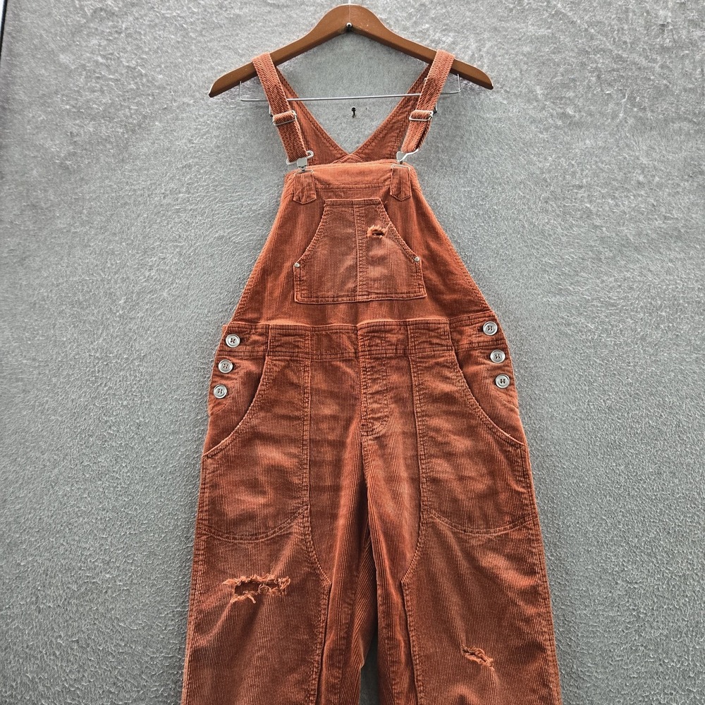 Pilcro Women Pants 26 Rust Overalls Corduroy The Wanderer Overall 28" Inseam - Picture 8 of 14